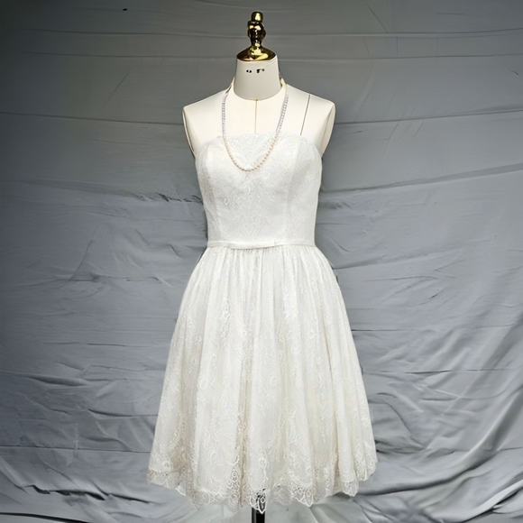 Wedding Gown by Mon Cheri, Ivory, midi, strapless - Picture 16 of 17